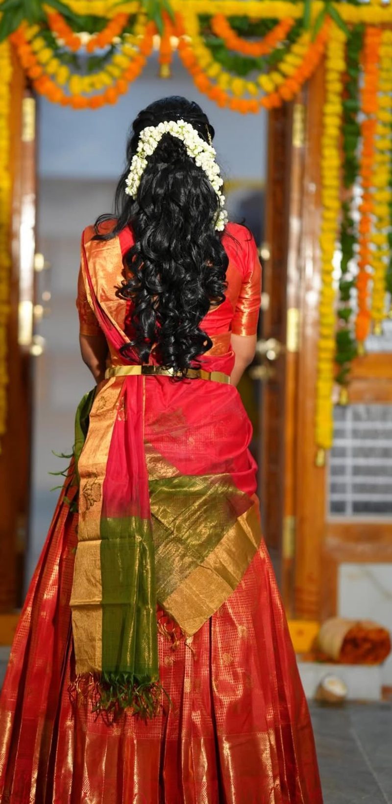 Bridal makeup and saree draping